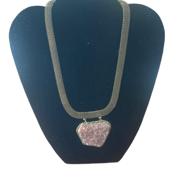 Micki Ravitz Druzy Crystal Necklace - Picture 2 of 3